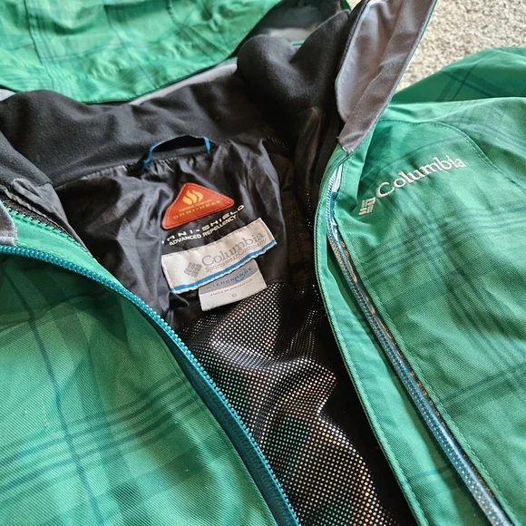 Columbia Whirlibird Omni Heat 3 In 1 Jacket Women's Small Green Interchange Ski - Picture 11 of 12